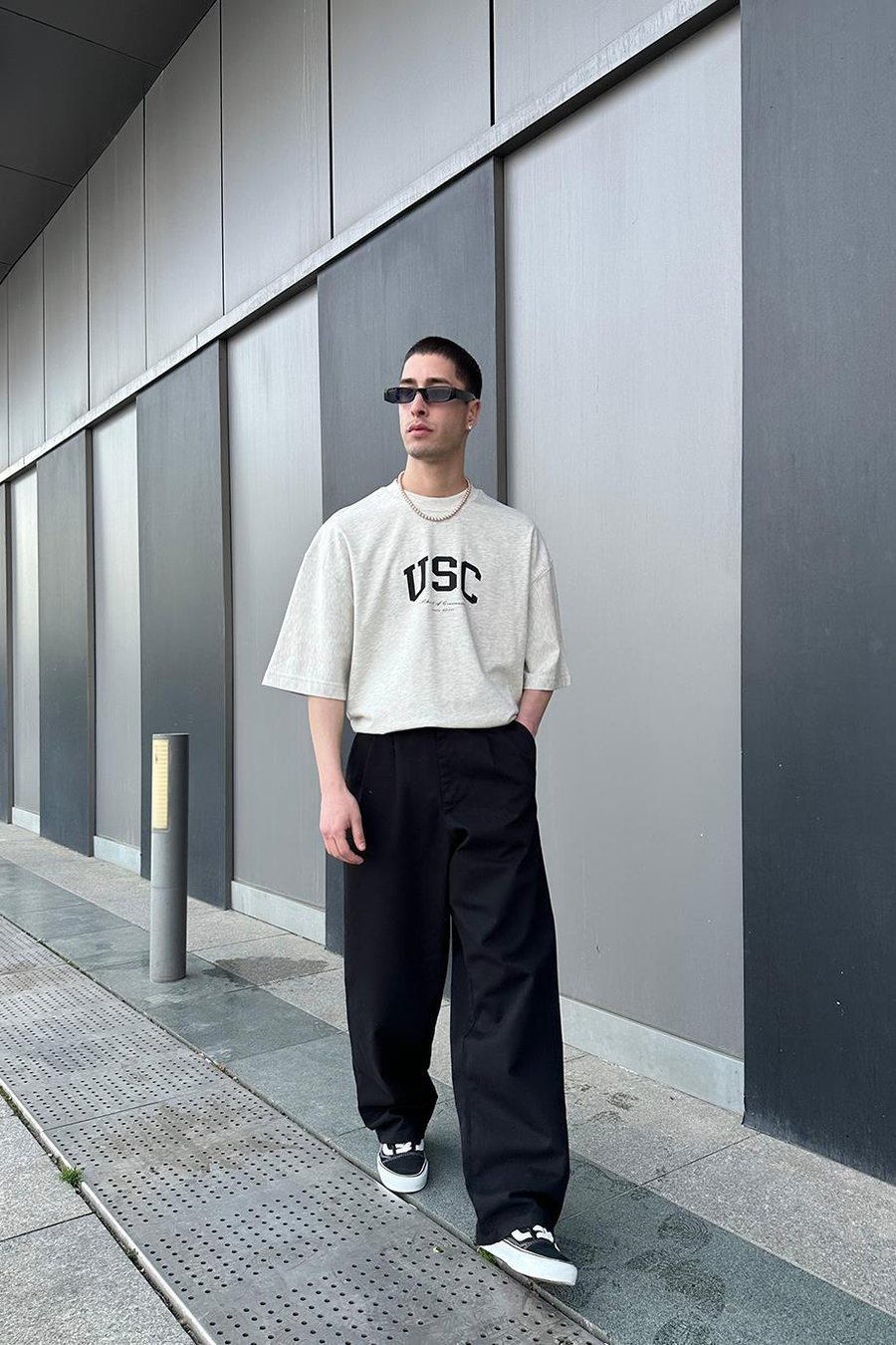 GRİ Basic Usc BS Oversize Tişört