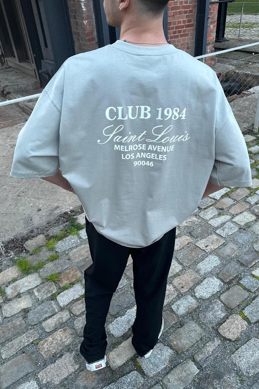 GRİ Club 1984 OUTPLENTY PREMİUM Oversize Tişört