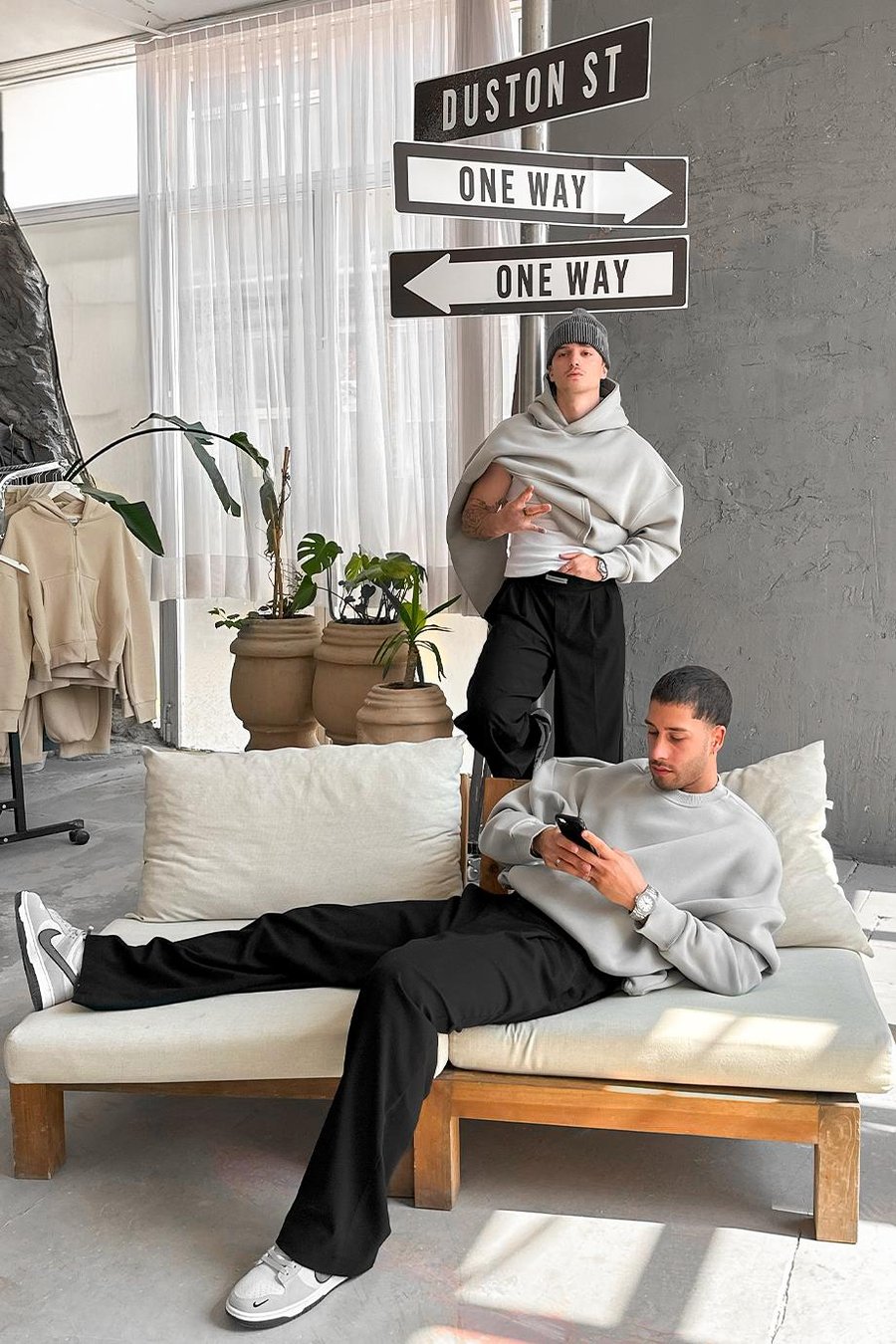 Gri Cozy Basic Oversize Sweat