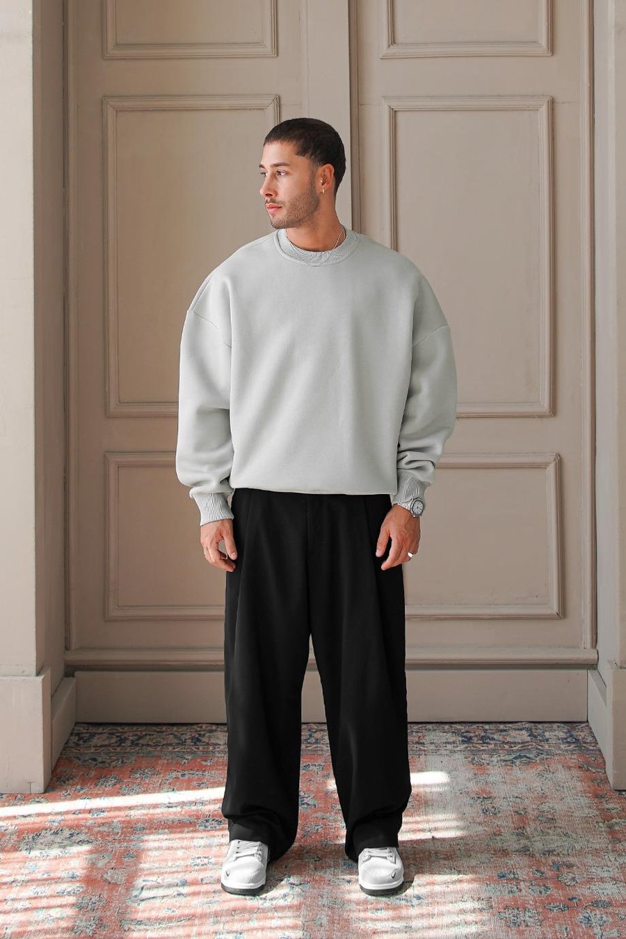 Gri Cozy Basic Oversize Sweat