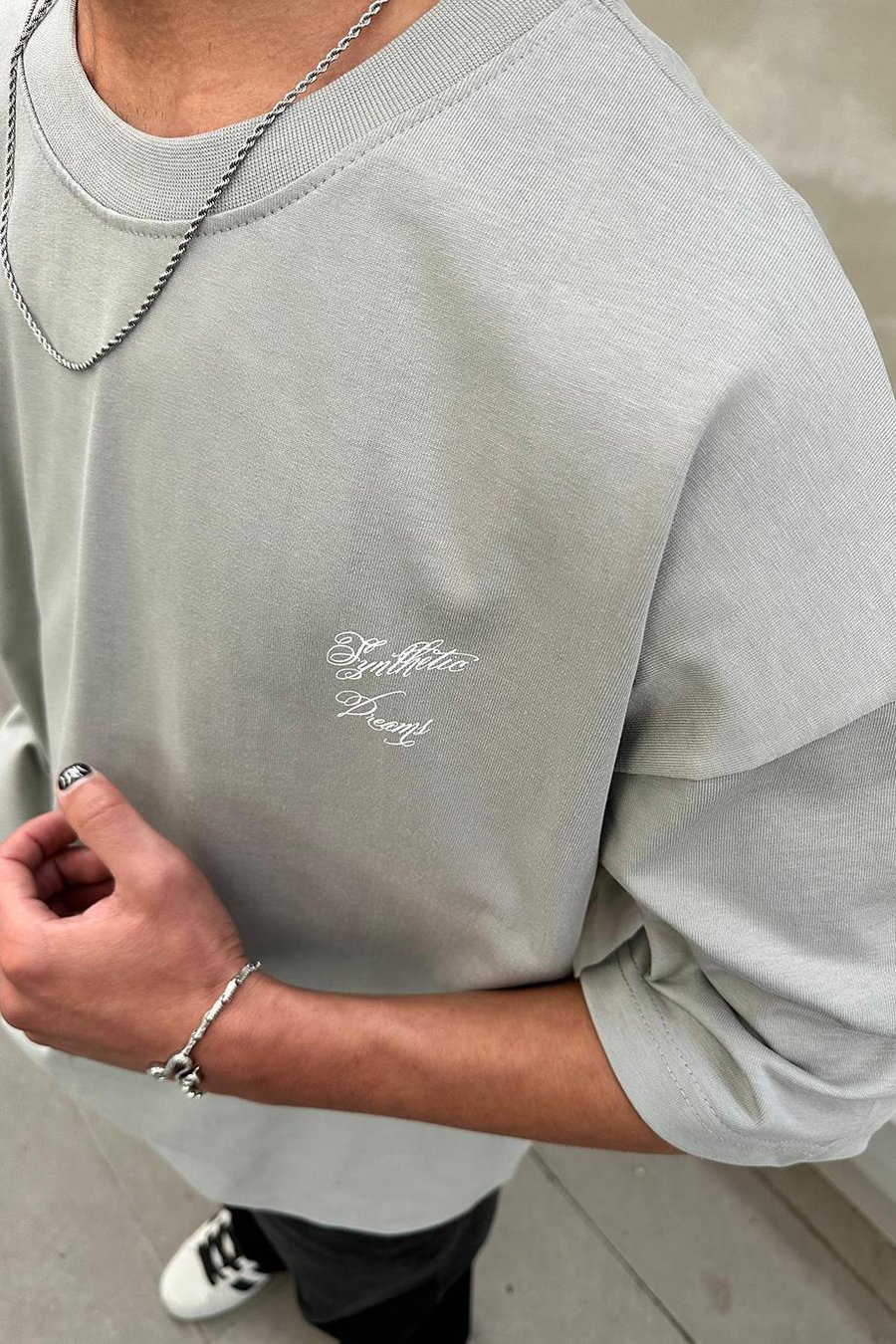 GRİ Dreams OUTPLENTY PREMİUM Oversize Tişört