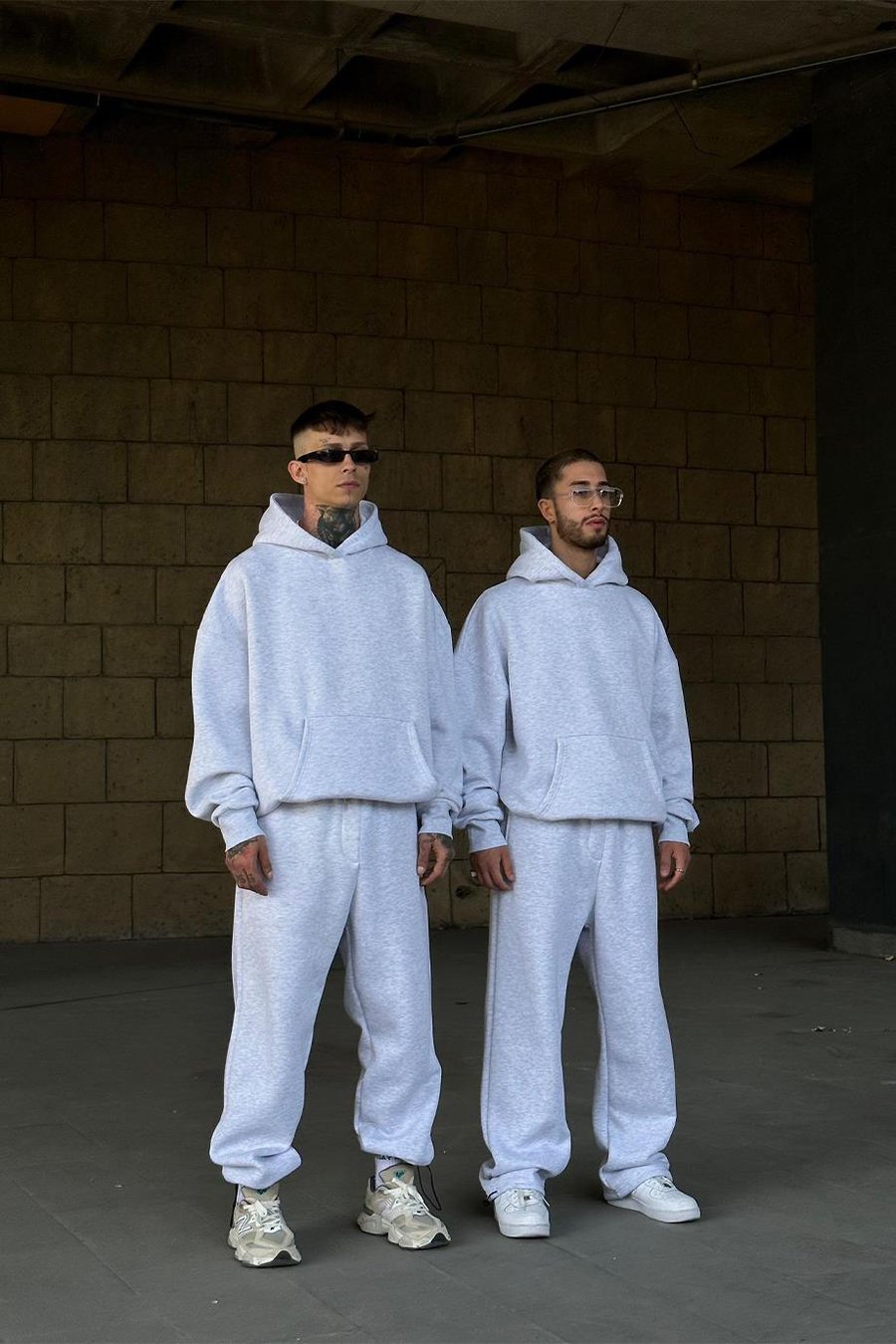 Gri HAFKA PREMİUM 3 İplik Şardonlu Oversize Sweatshirt