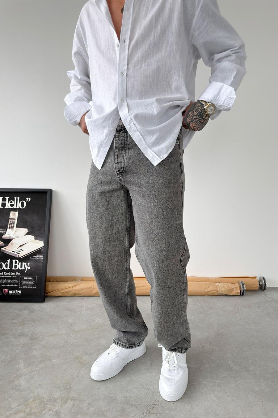 Gri Premium Basic Regular Pantolon