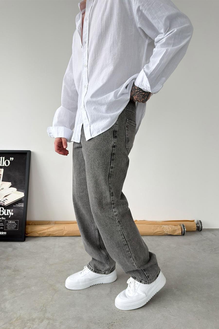 Gri Premium Basic Regular Pantolon