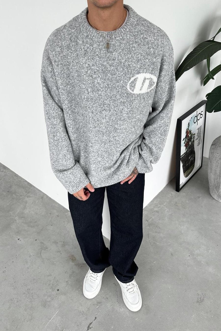Gri Soft Premium Oversize Kazak