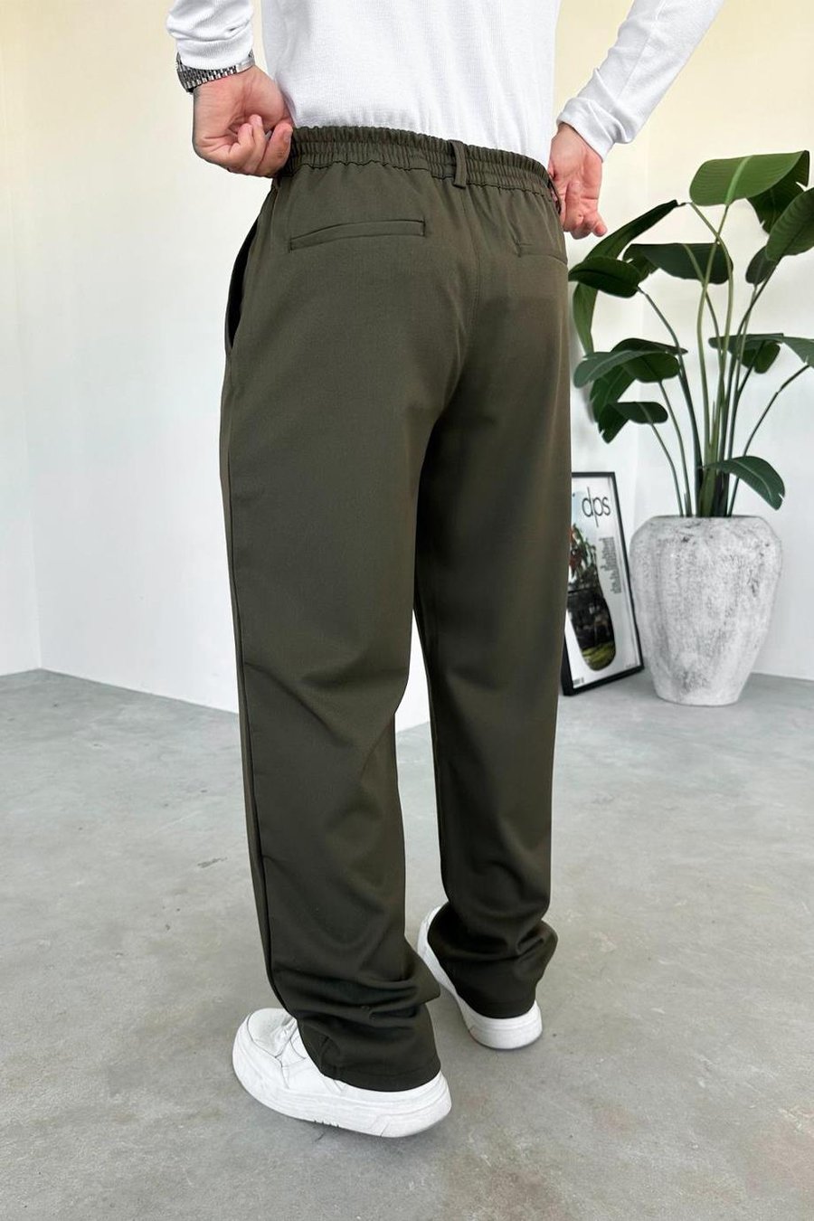 Haki Basic Premium Kumaş Pantolon