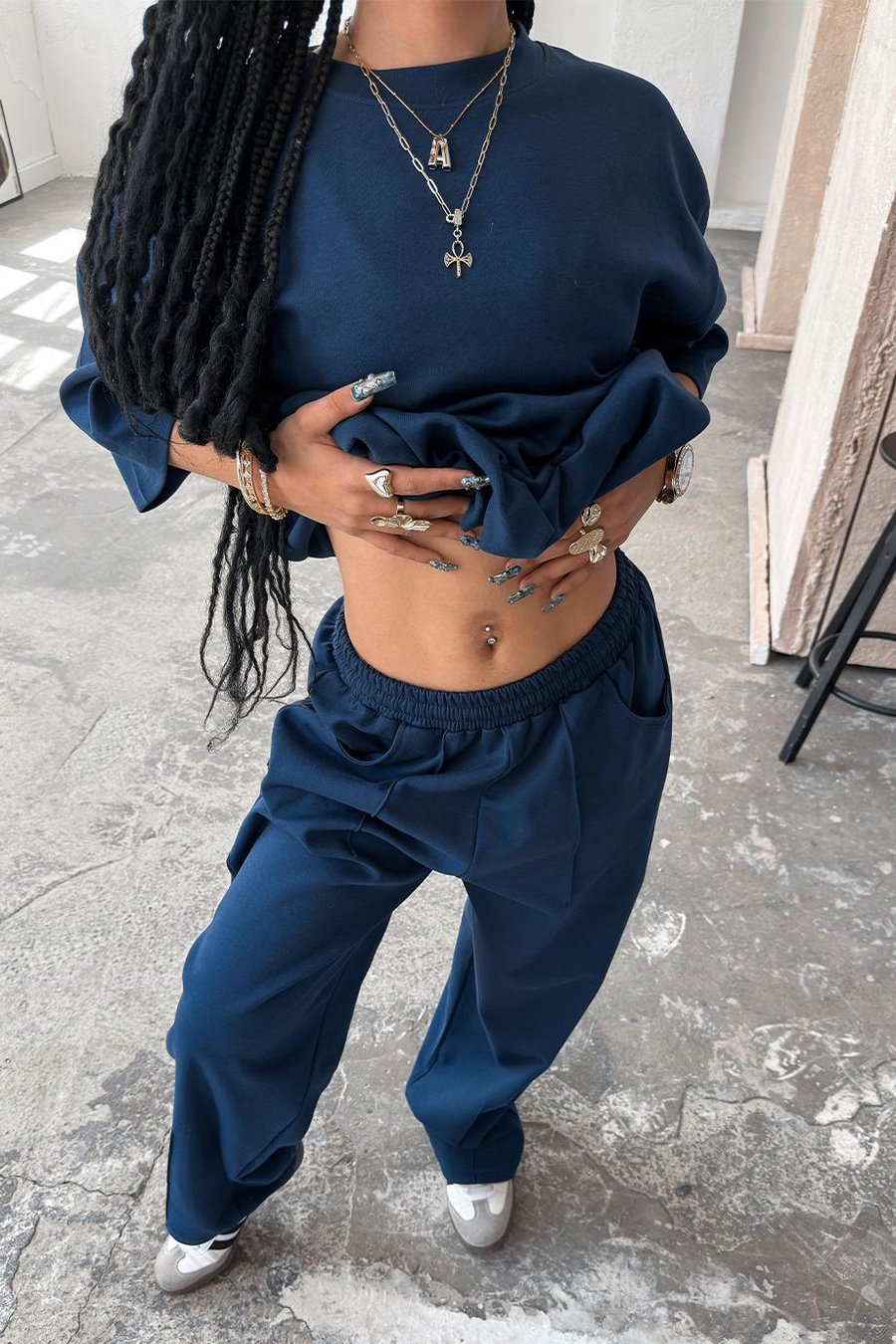 İndigo Cozy Premium Pileli Baggy Eşofman