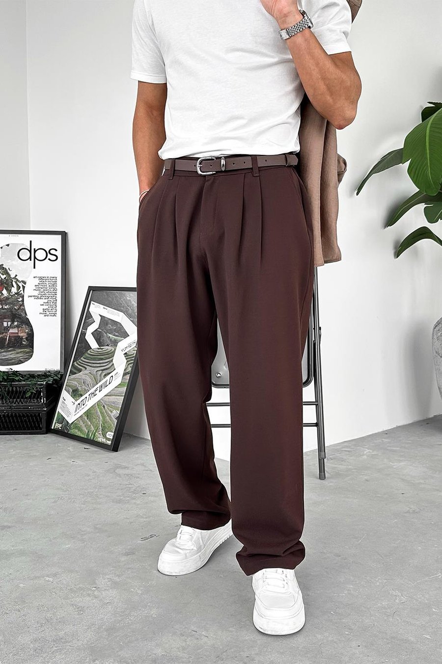 Kahverengi Basic Premium Kumaş Pantolon