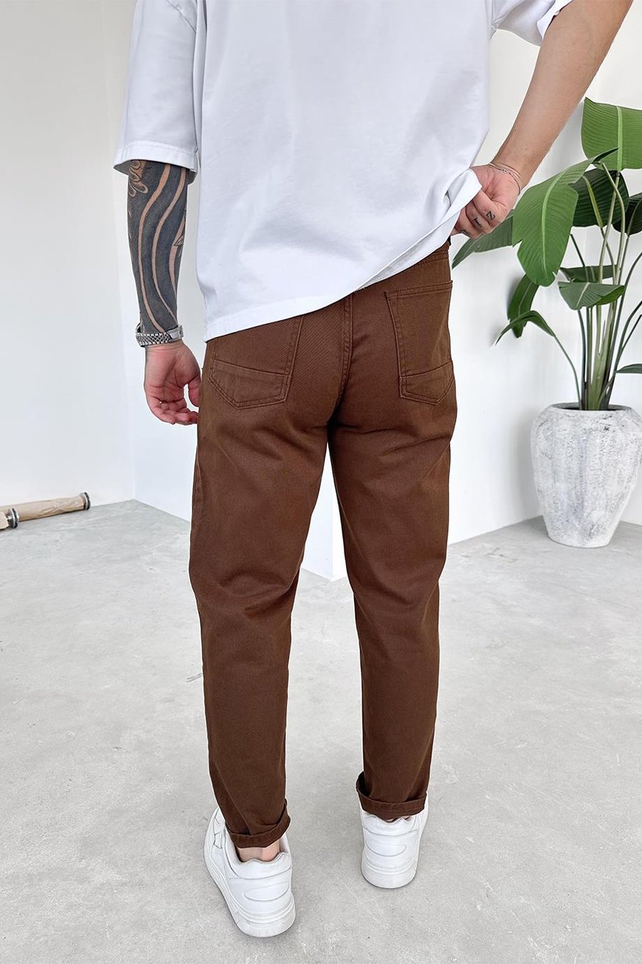 Kahverengi Basic Premium Regular Pantolon