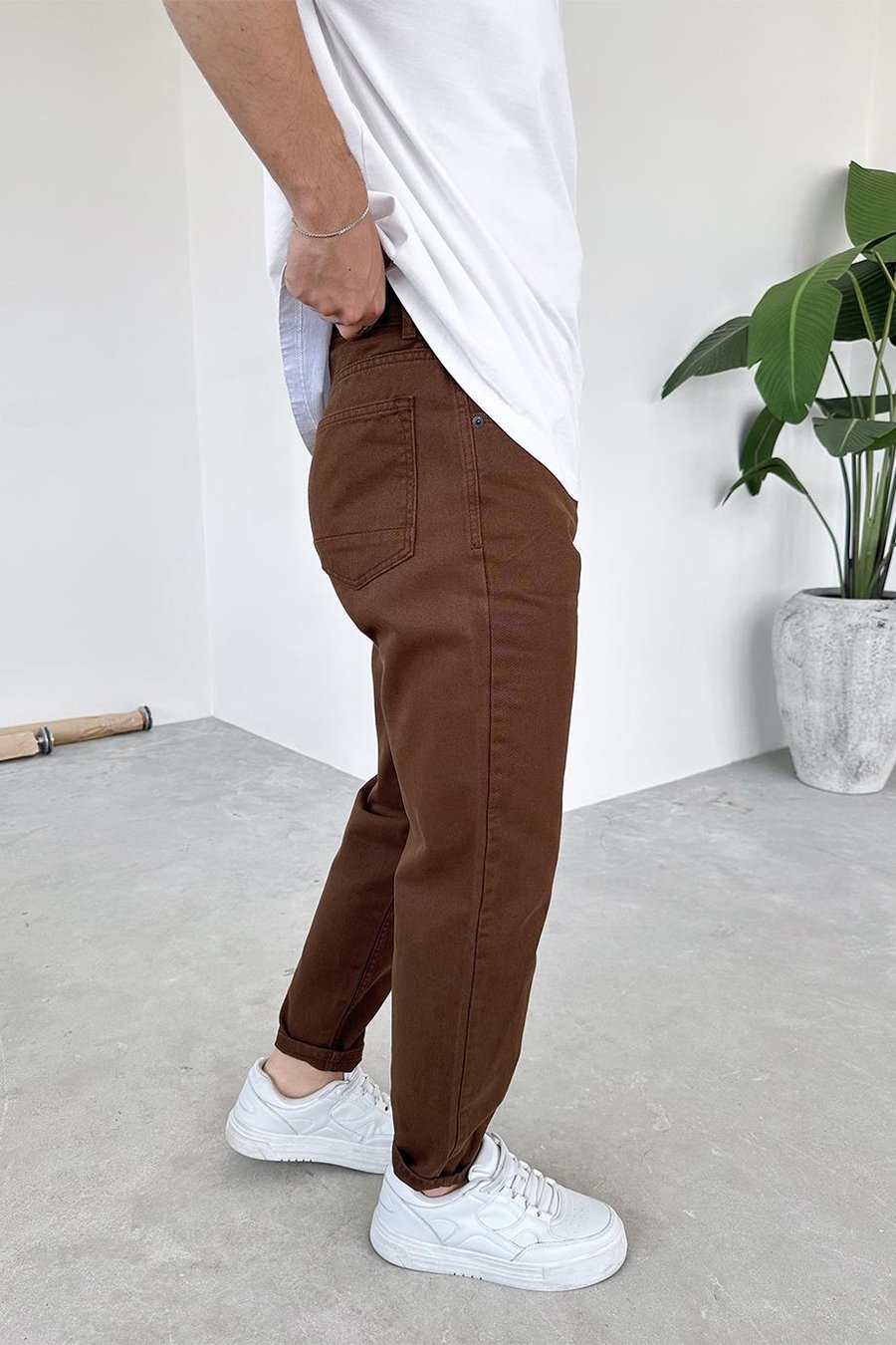 Kahverengi Basic Premium Regular Pantolon