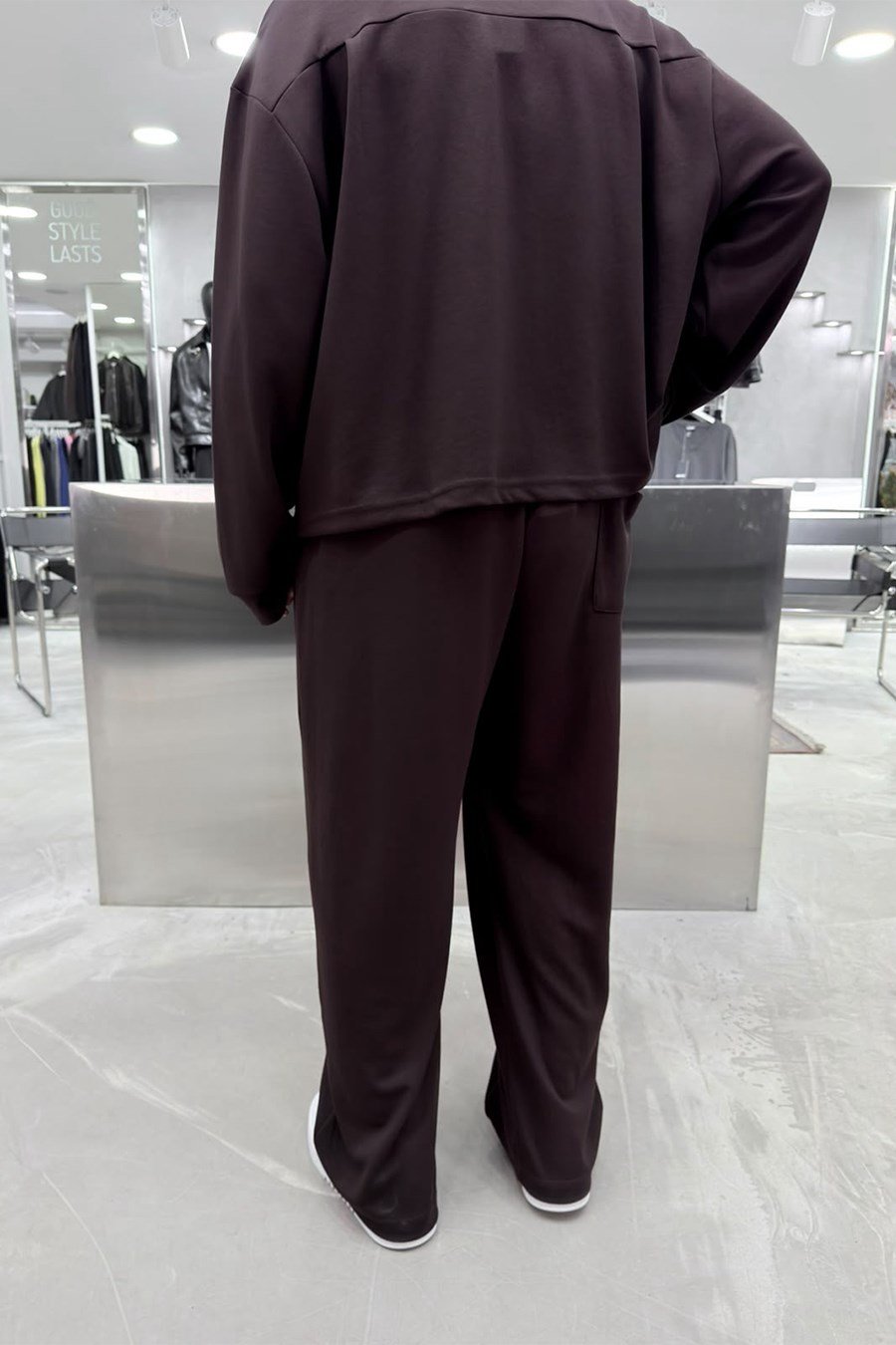 Kahverengi Premium Basic Oysh Kumaş Oversize Eşofman Takımı