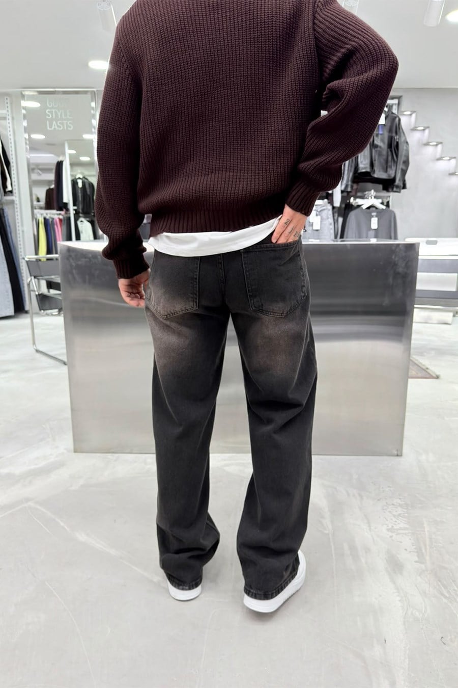 Kahverengi Soft Degrade Basic Baggy Pantolon