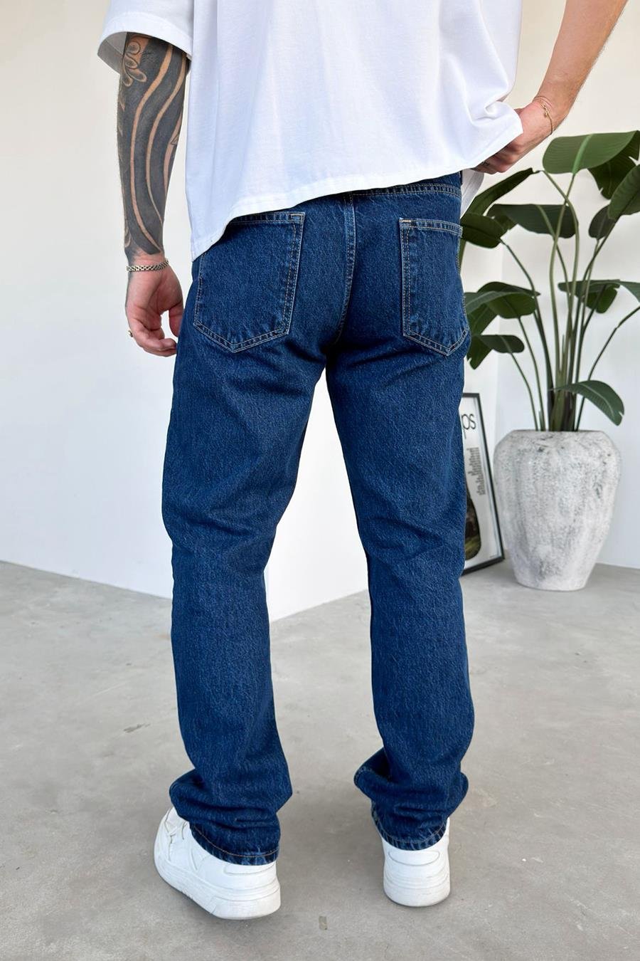 Koyu Mavi Basic Regular Pantolon