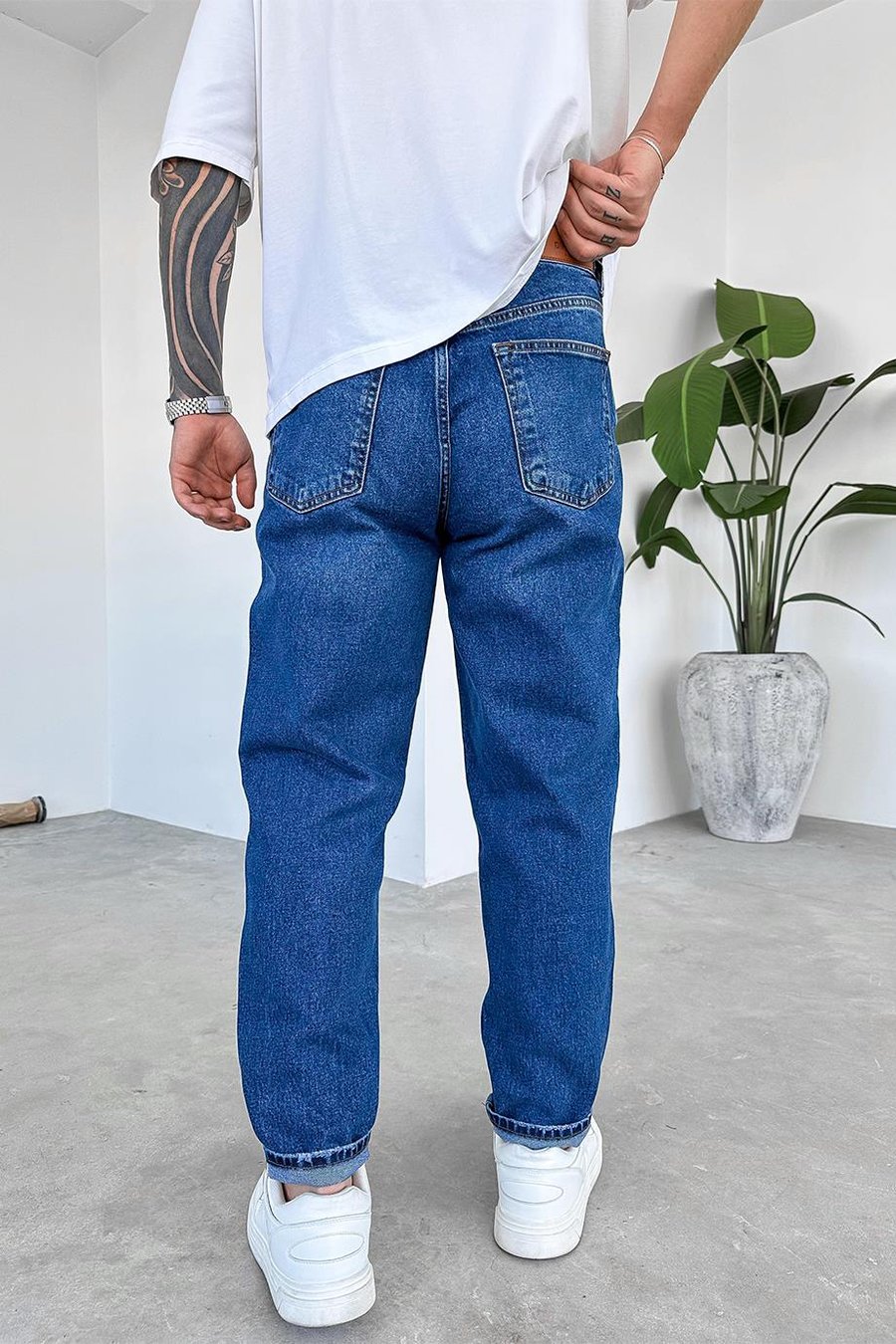 Koyu Mavi Soft Degrade Premium Regular Pantolon