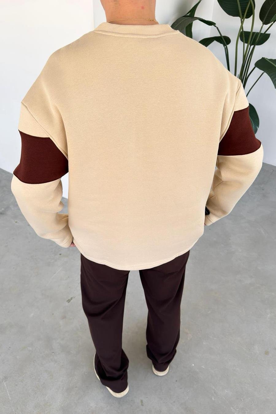 Krem 1994 Nakış Detay Oversize Sweat