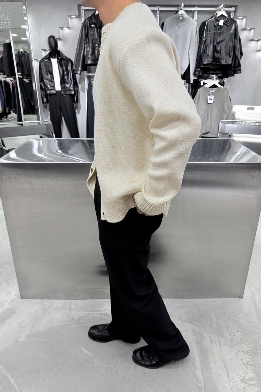 Krem Basic Soft Relaxed Hırka