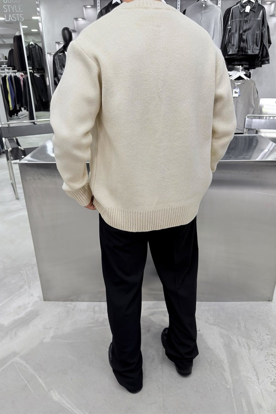 Krem Basic Soft Relaxed Hırka