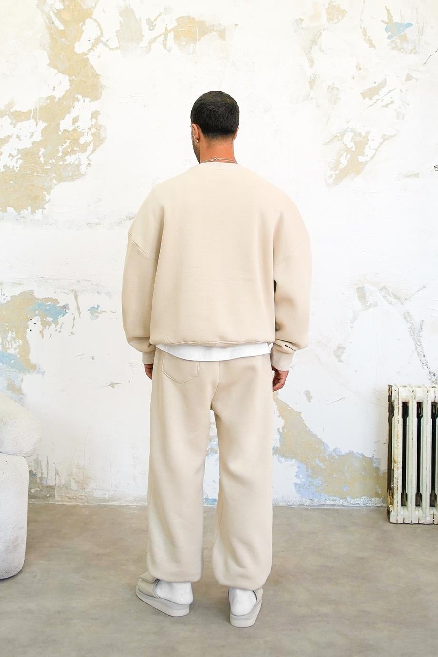 Krem Cozy Basic Oversize Sweat