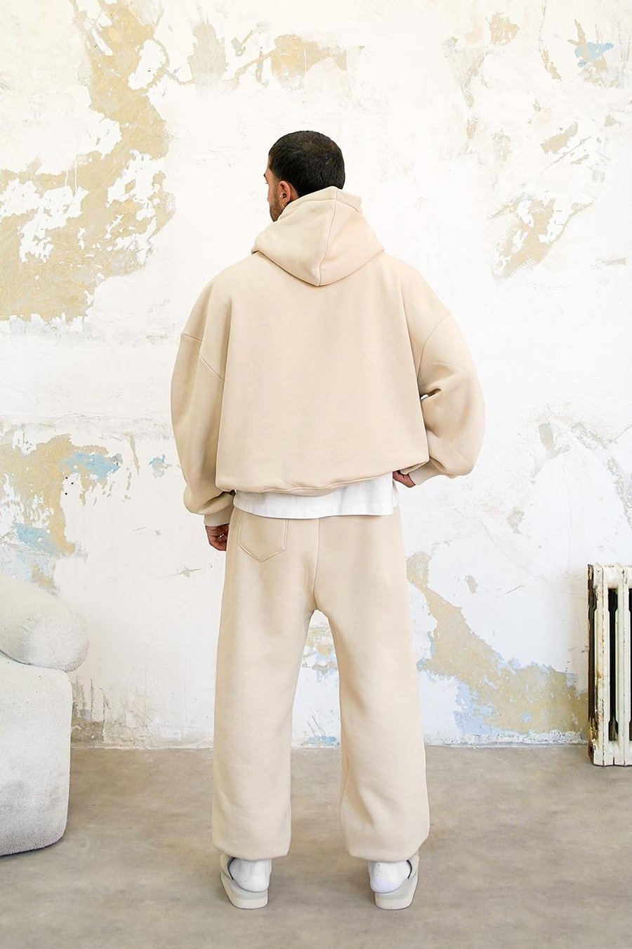 Krem Cozy Basic Oversize Sweatshirt