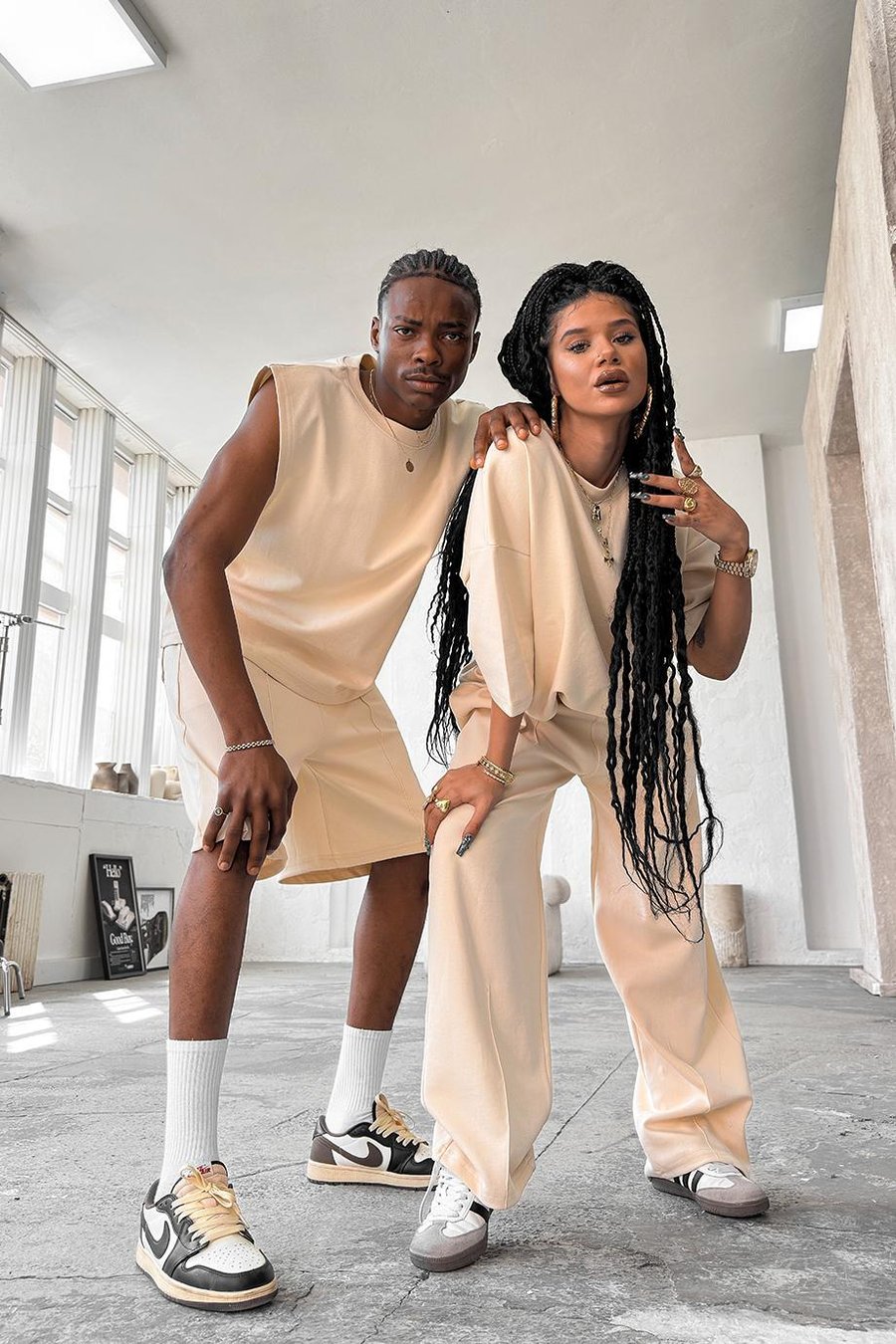 Krem Cozy Premium Oversize Tişört
