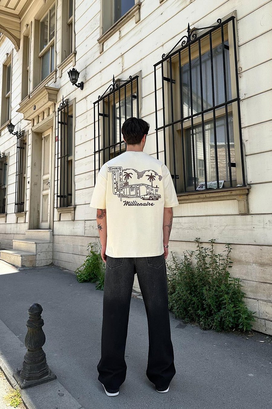 Krem Millionaire PM Oversize Tişört
