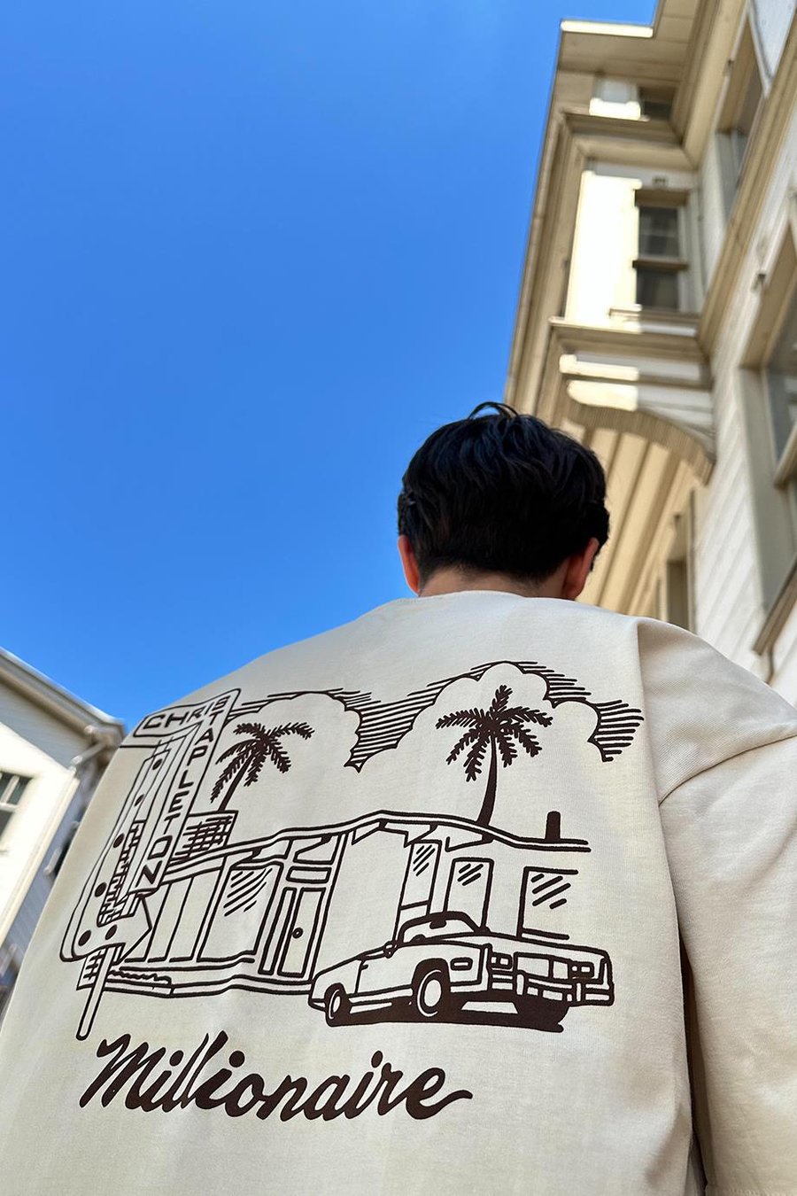 Krem Millionaire PM Oversize Tişört