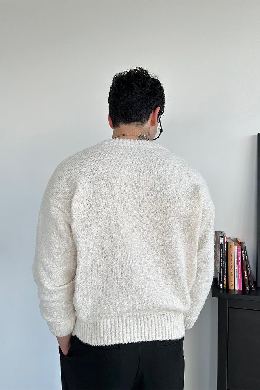 Krem Soft Relaxed Triko Kazak