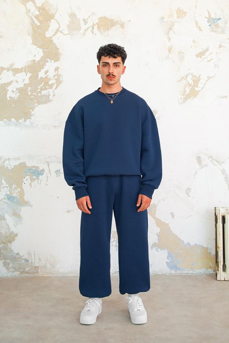 Lacivert Cozy Basic Oversize Sweat