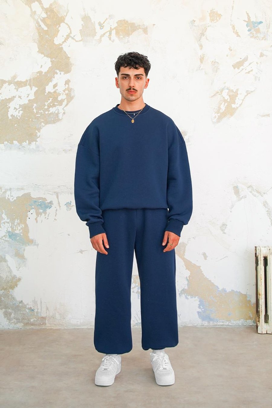 Lacivert Cozy Basic Oversize Sweat