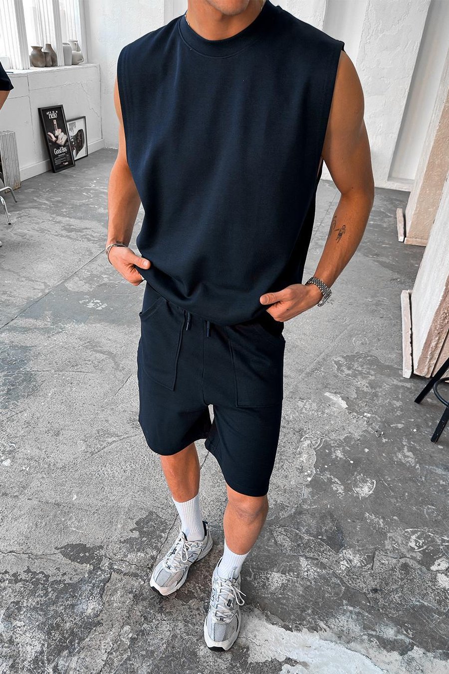 Lacivert Cozy Premium Basic Atlet