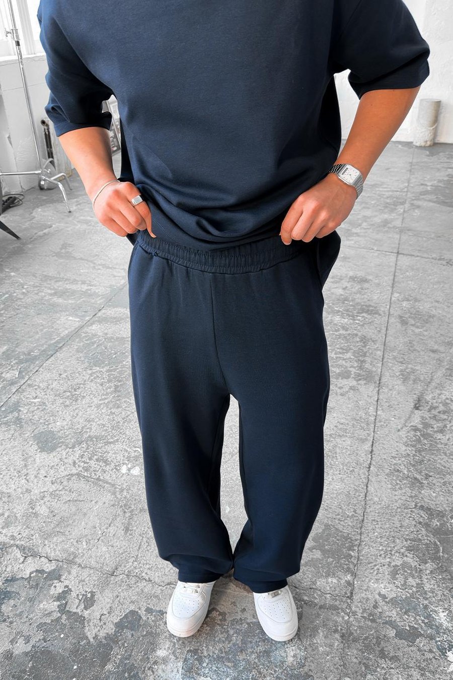 Lacivert Cozy Premium Basic Baggy Eşofman