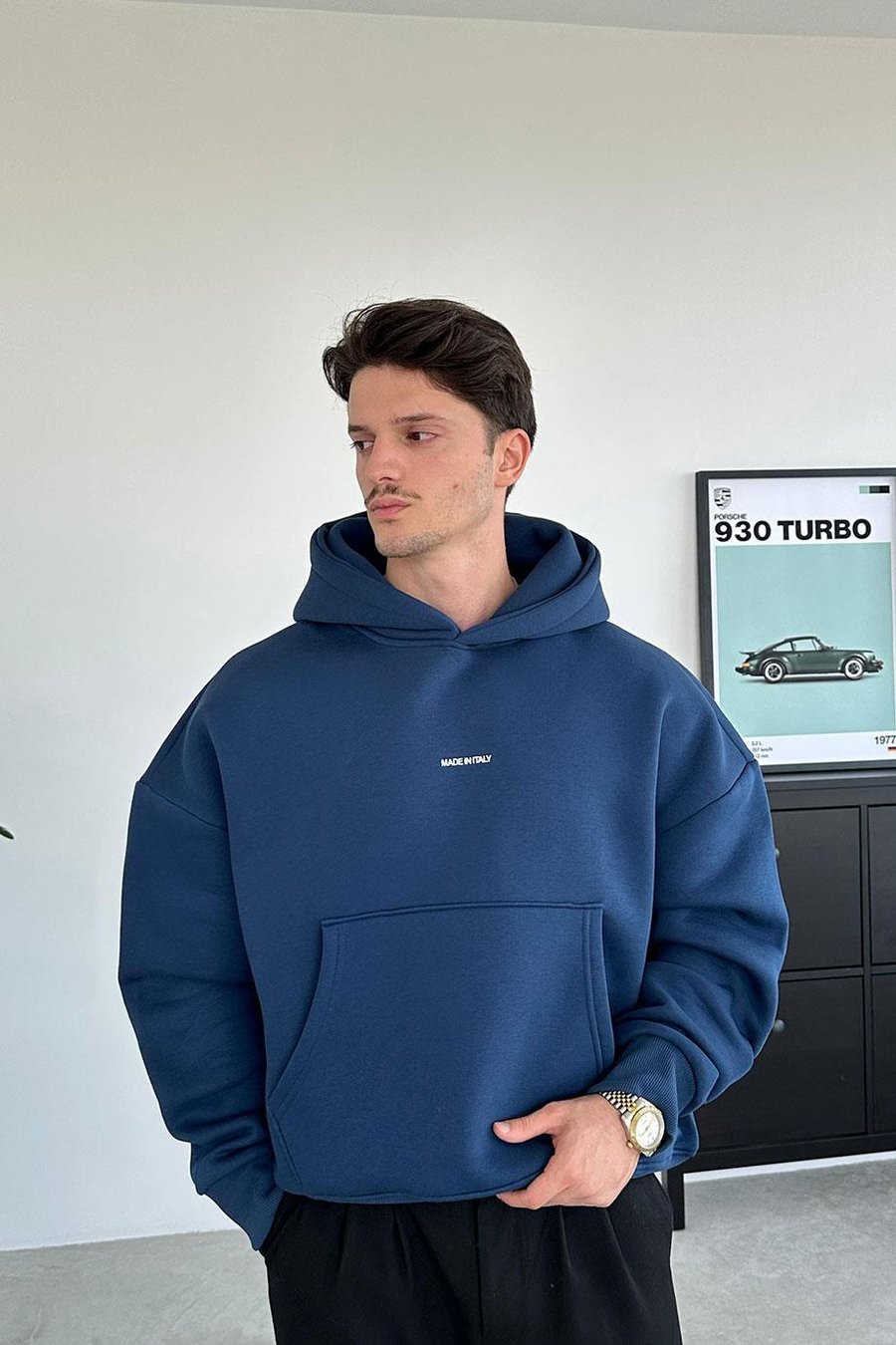 Lacivert Kartell Oversize Sweatshirt