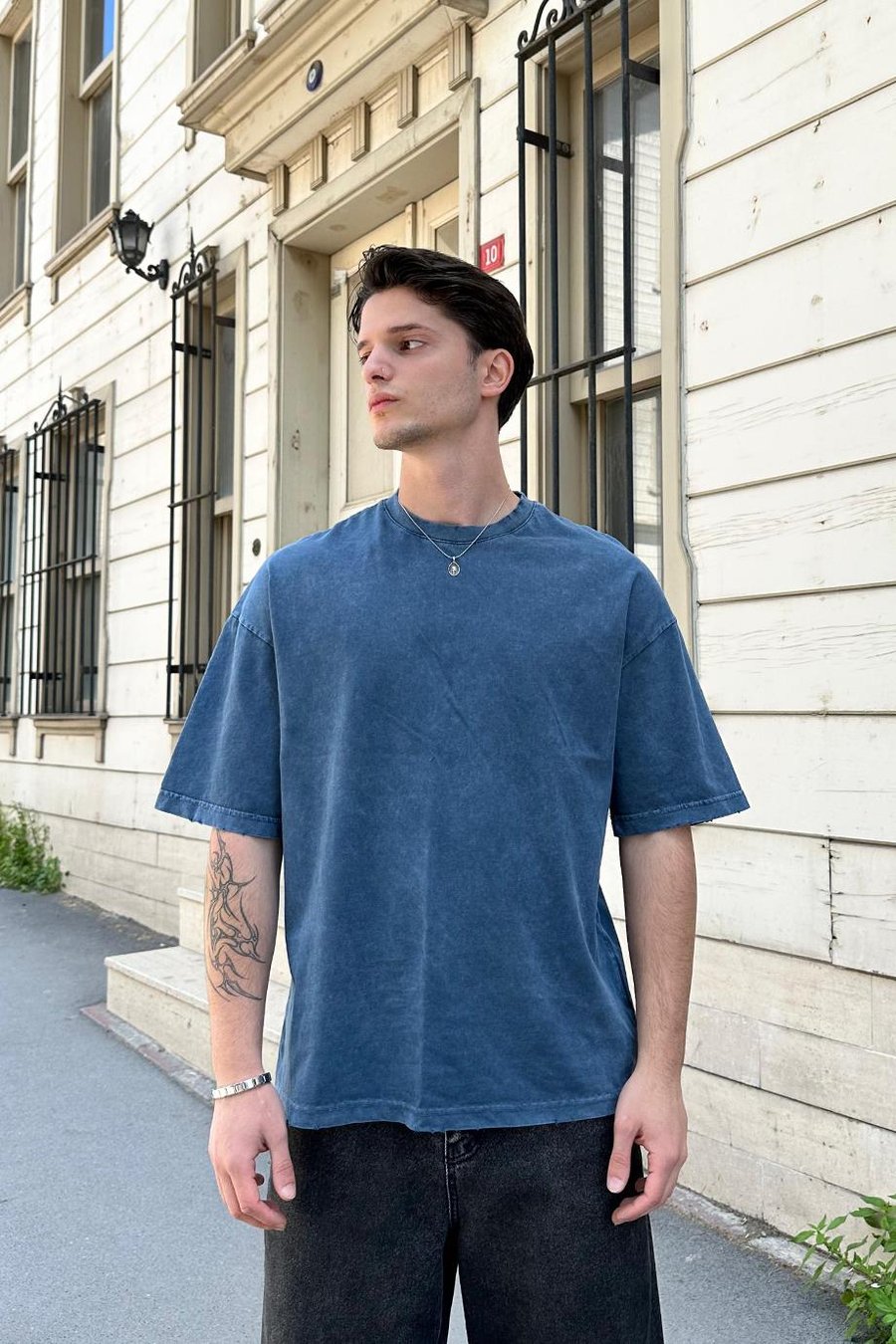 MAVİ Acid Wash Basic 1Z EE Oversize Tişört
