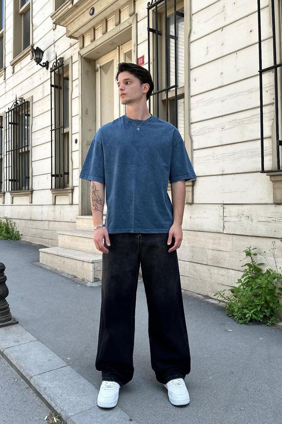 MAVİ Acid Wash Basic 1Z EE Oversize Tişört