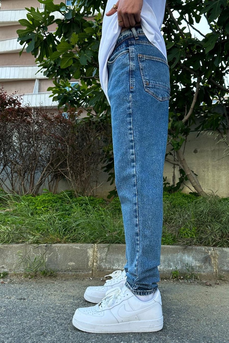MAVİ Dokulu Mavi Basic D53 Boyfriend Pantolon