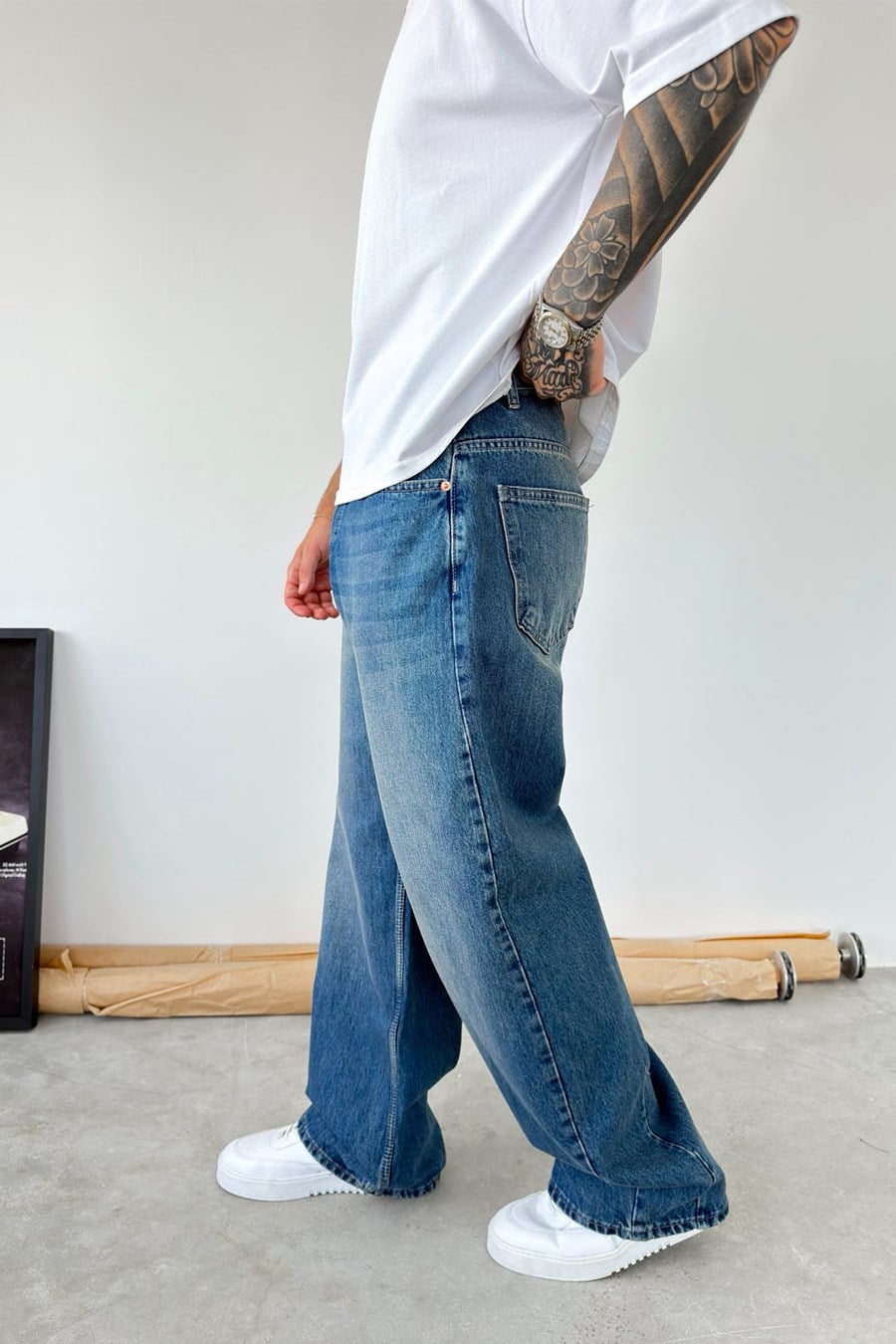 Mavi Premium Süper Baggy Pantolon