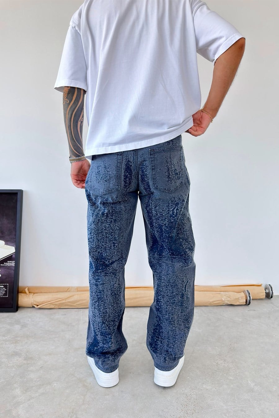 Mavi Premium Tasarım Baggy Pantolon