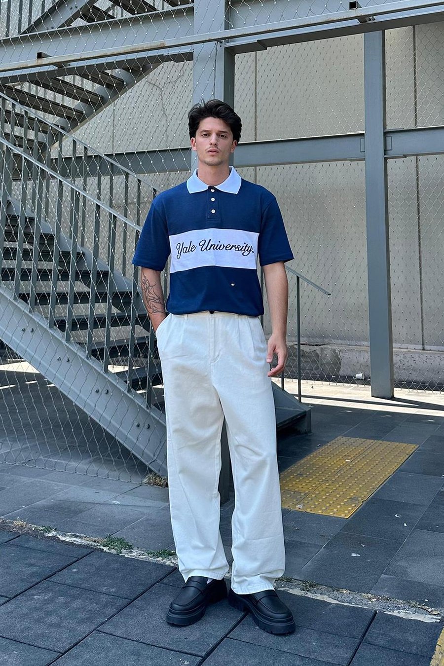 MAVİ Yale University PM Oversize Polo Yaka Tişört