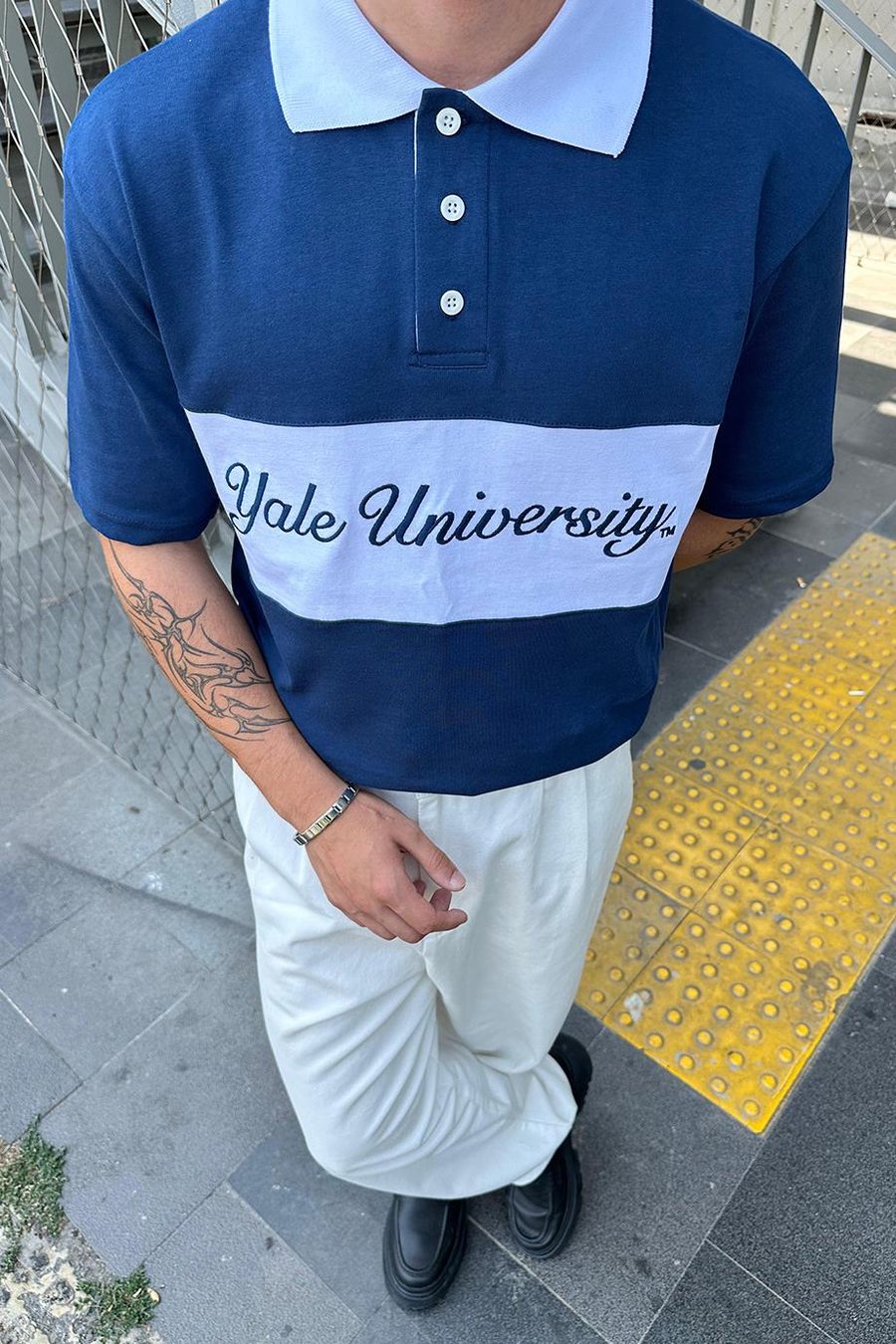 MAVİ Yale University PM Oversize Polo Yaka Tişört