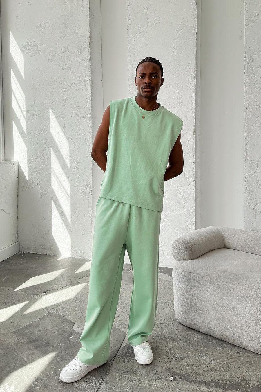 Mint Yeşili Cozy Premium Basic Baggy Eşofman