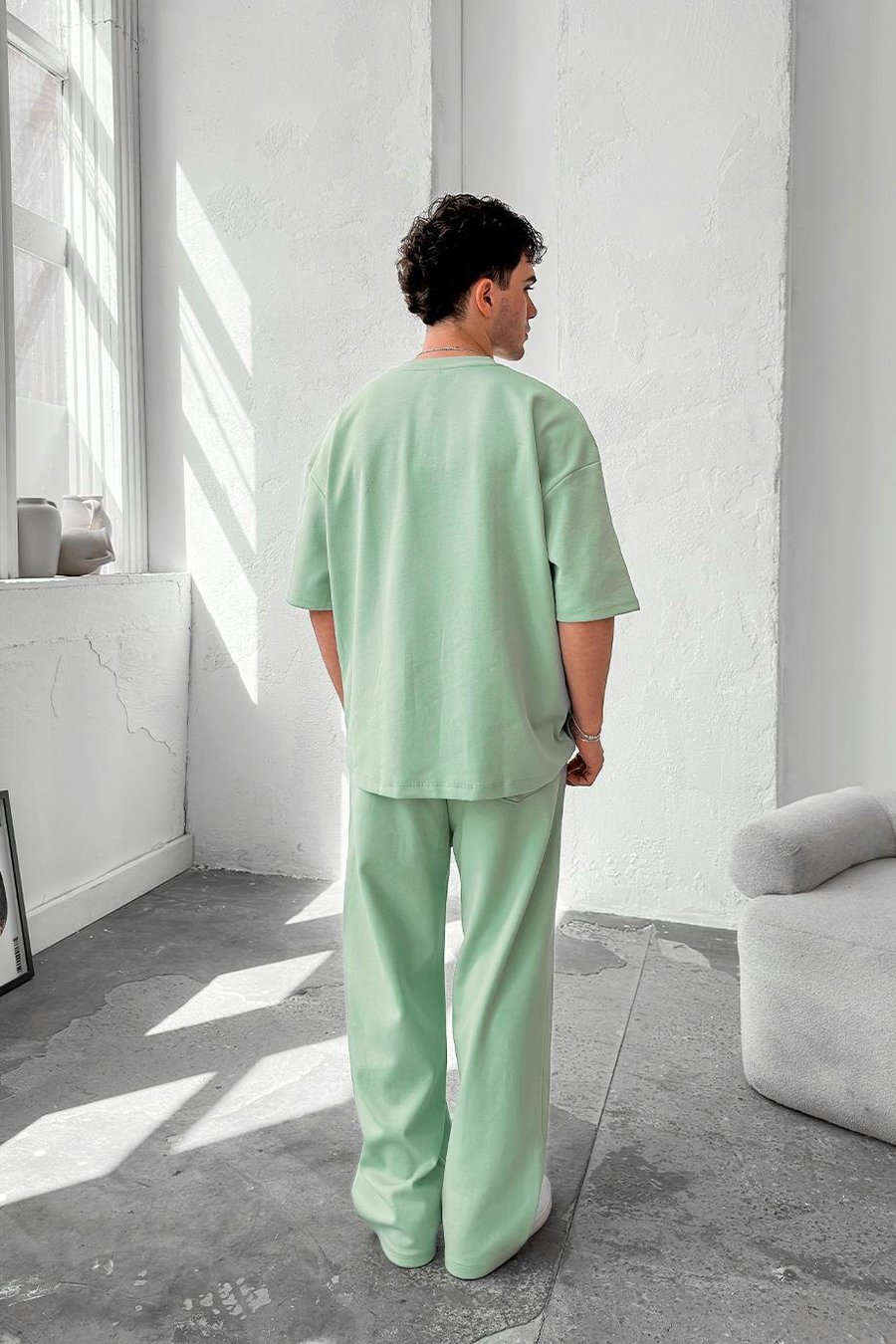Mint Yeşili Cozy Premium Çımalı Baggy Eşofman
