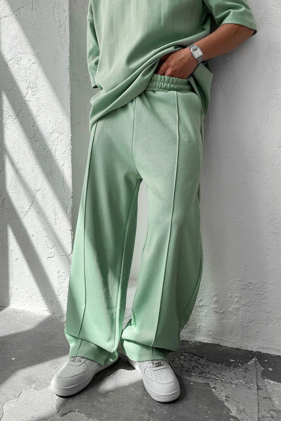Mint Yeşili Cozy Premium Çımalı Baggy Eşofman
