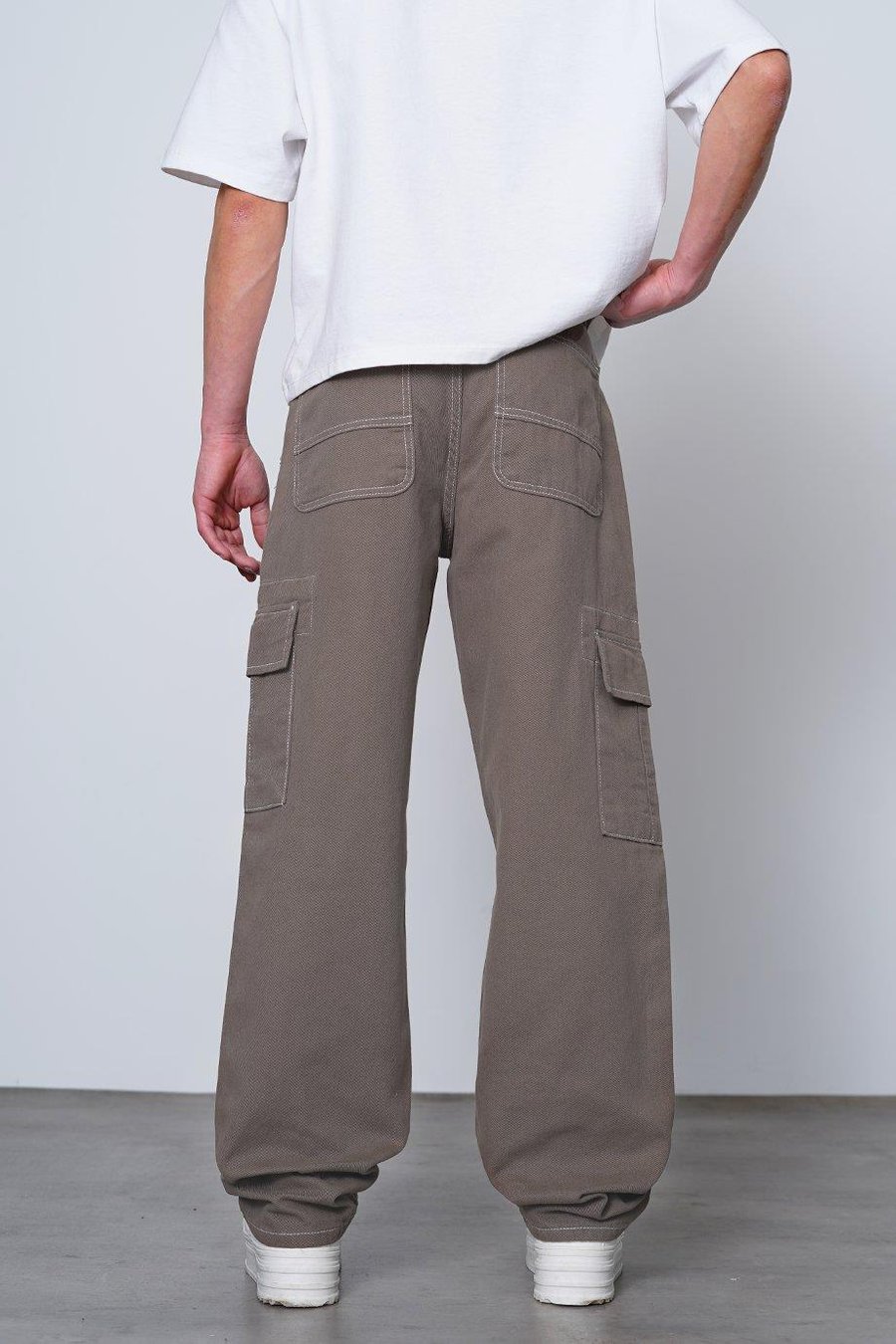 Mocha Double Cep Detay  Dikiş Kargo Baggy Pantolon