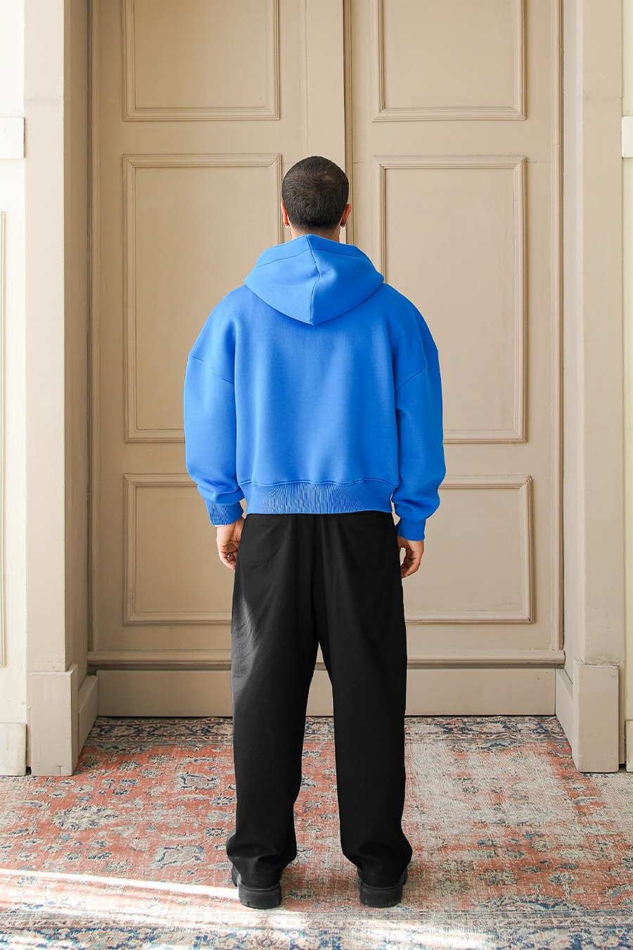 Saks Mavi Cozy Basic Tam Fermuar Oversize Sweatshirt