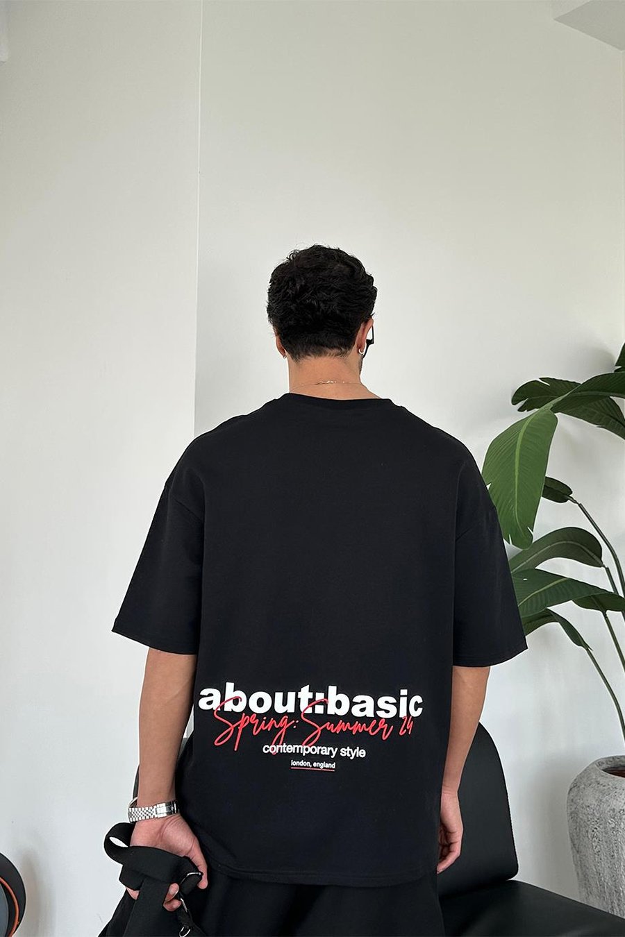 Siyah About Basic EE Oversize Tişört