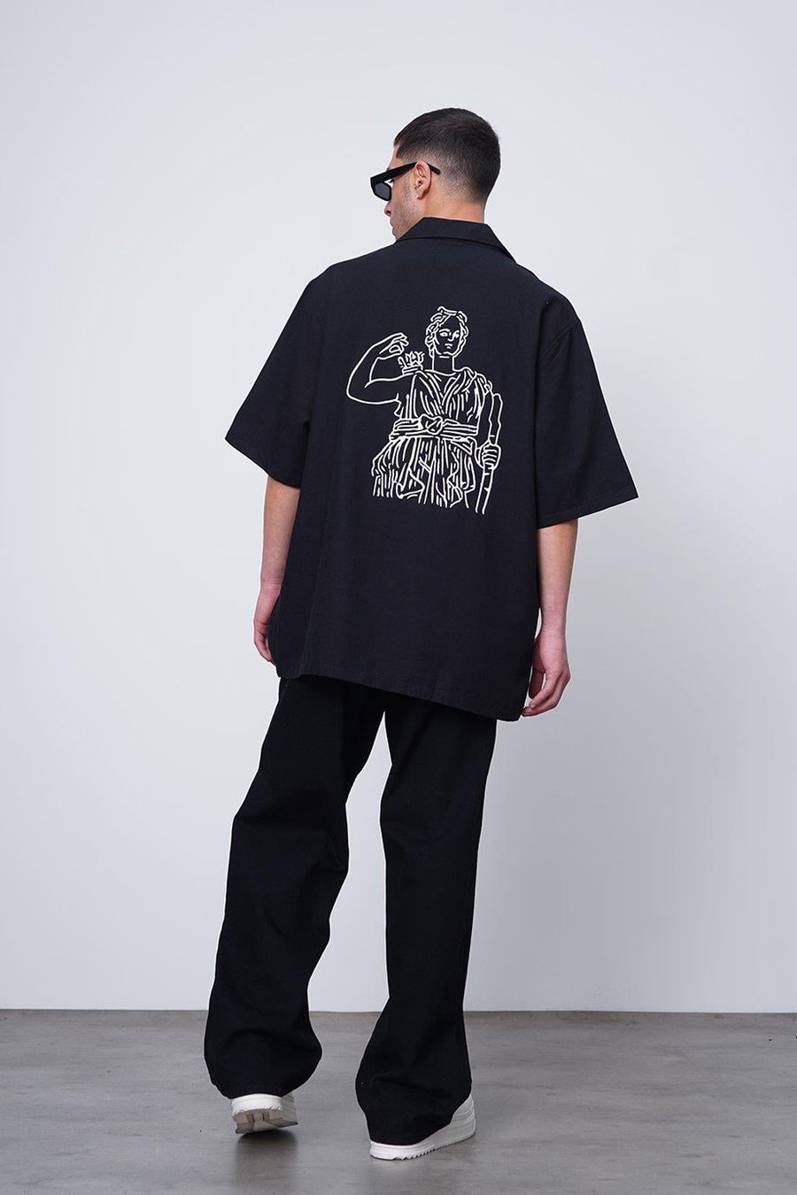 SİYAH Antik Kabartma Detay CH Oversize Gömlek