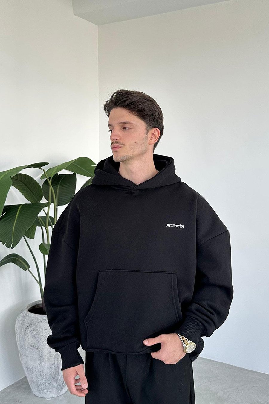 Siyah Art Director Oversize Sweatshirt
