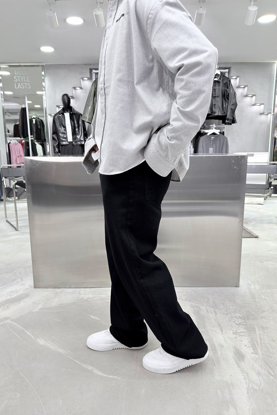 Siyah Basic Baggy Pantolon