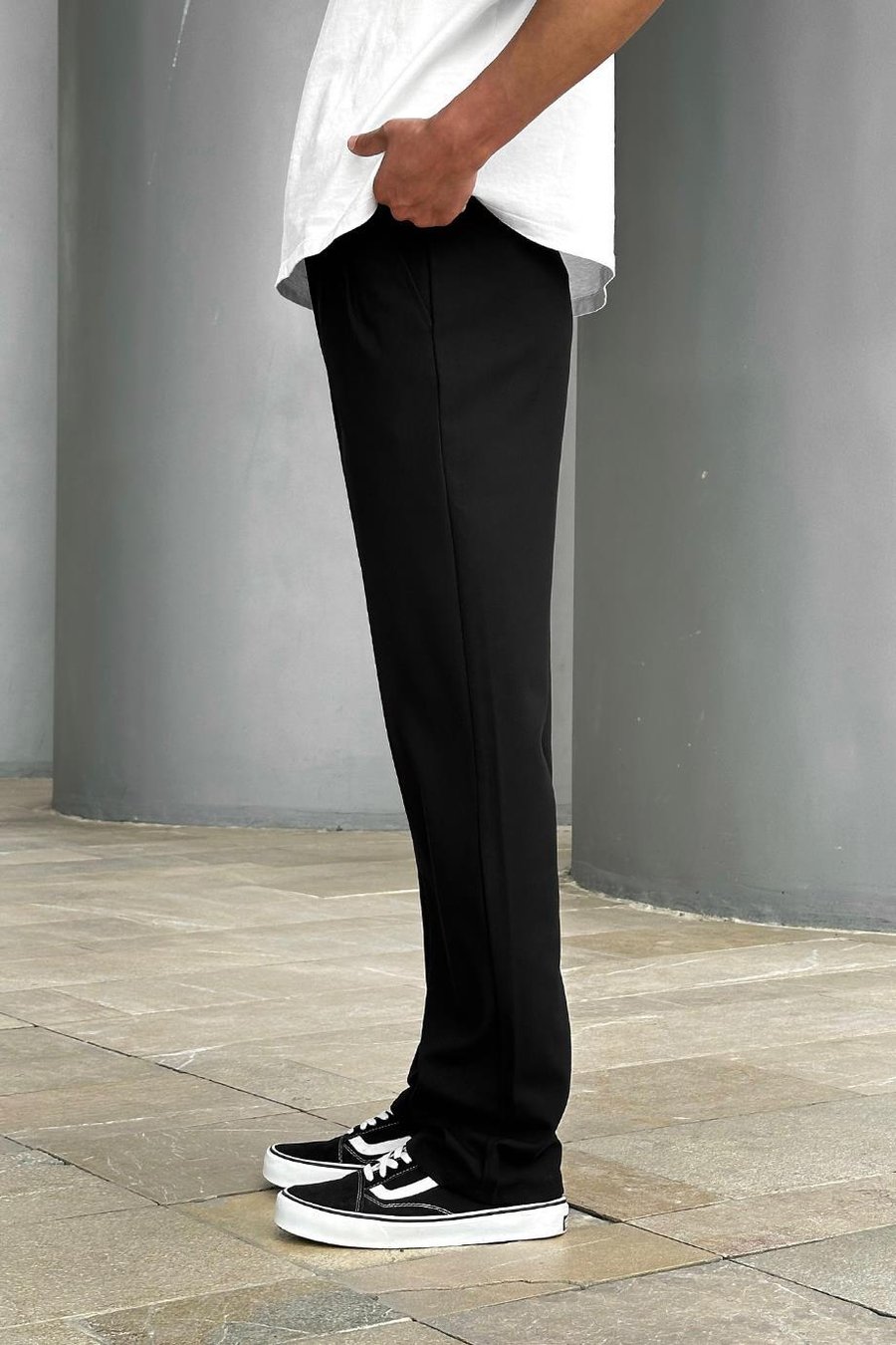 SİYAH Basic Kumaş A9 DL Baggy Pantolon