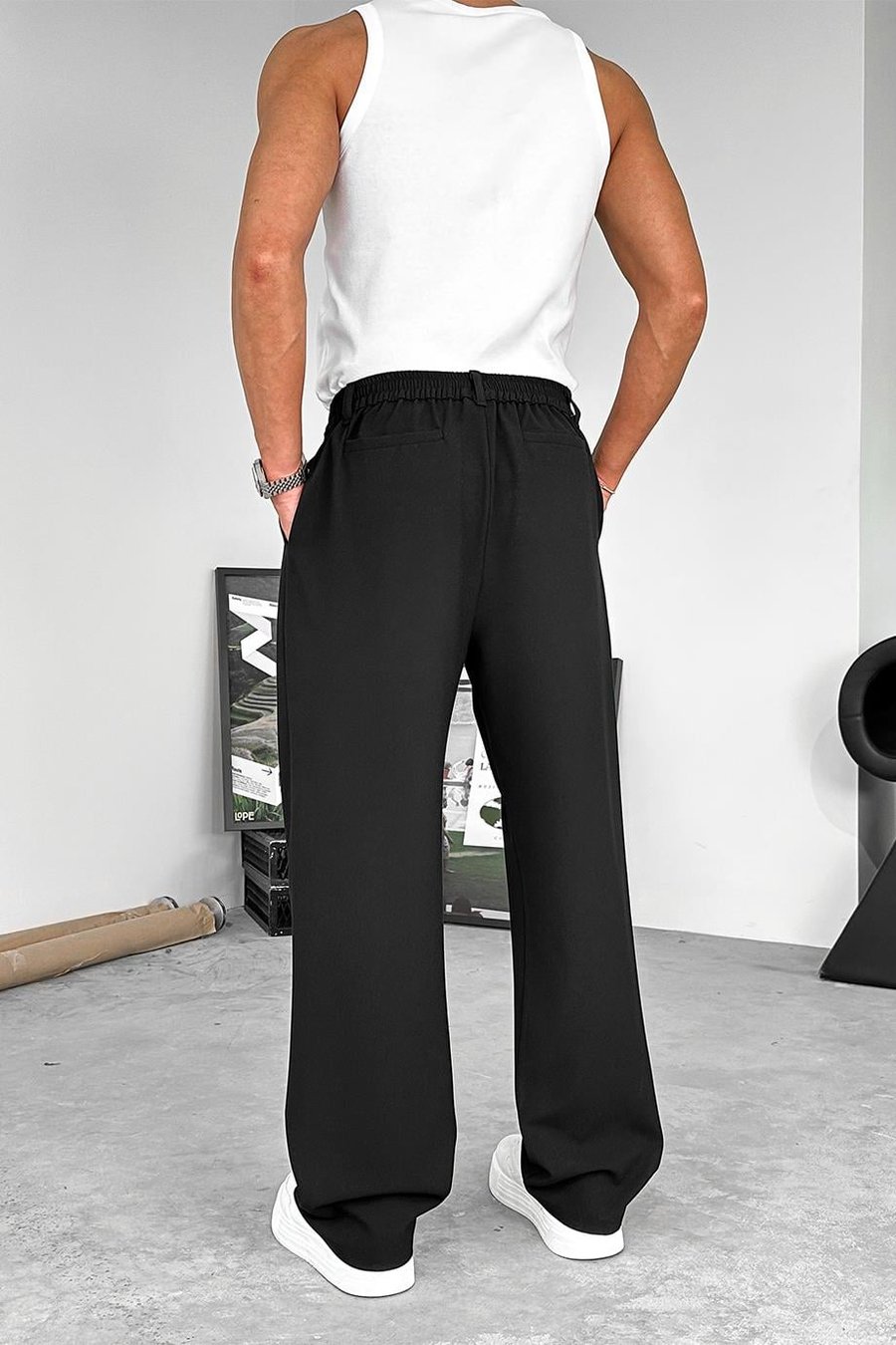 Siyah Basic Premium Kumaş Pantolon